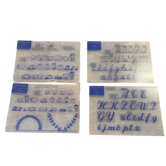 Singer Embroidery Sewing Guides Templates Lot Of 4 - Picture 1 of 5